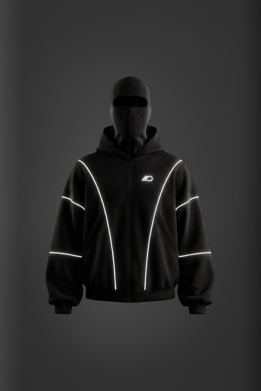 Zip hoodie “LITGHTNING” black